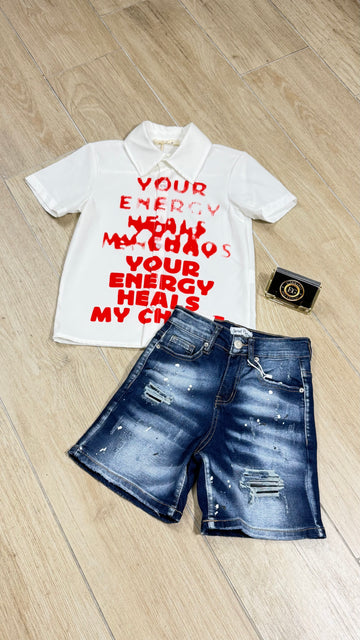 CAMICIA BAMBINO LETTERIG