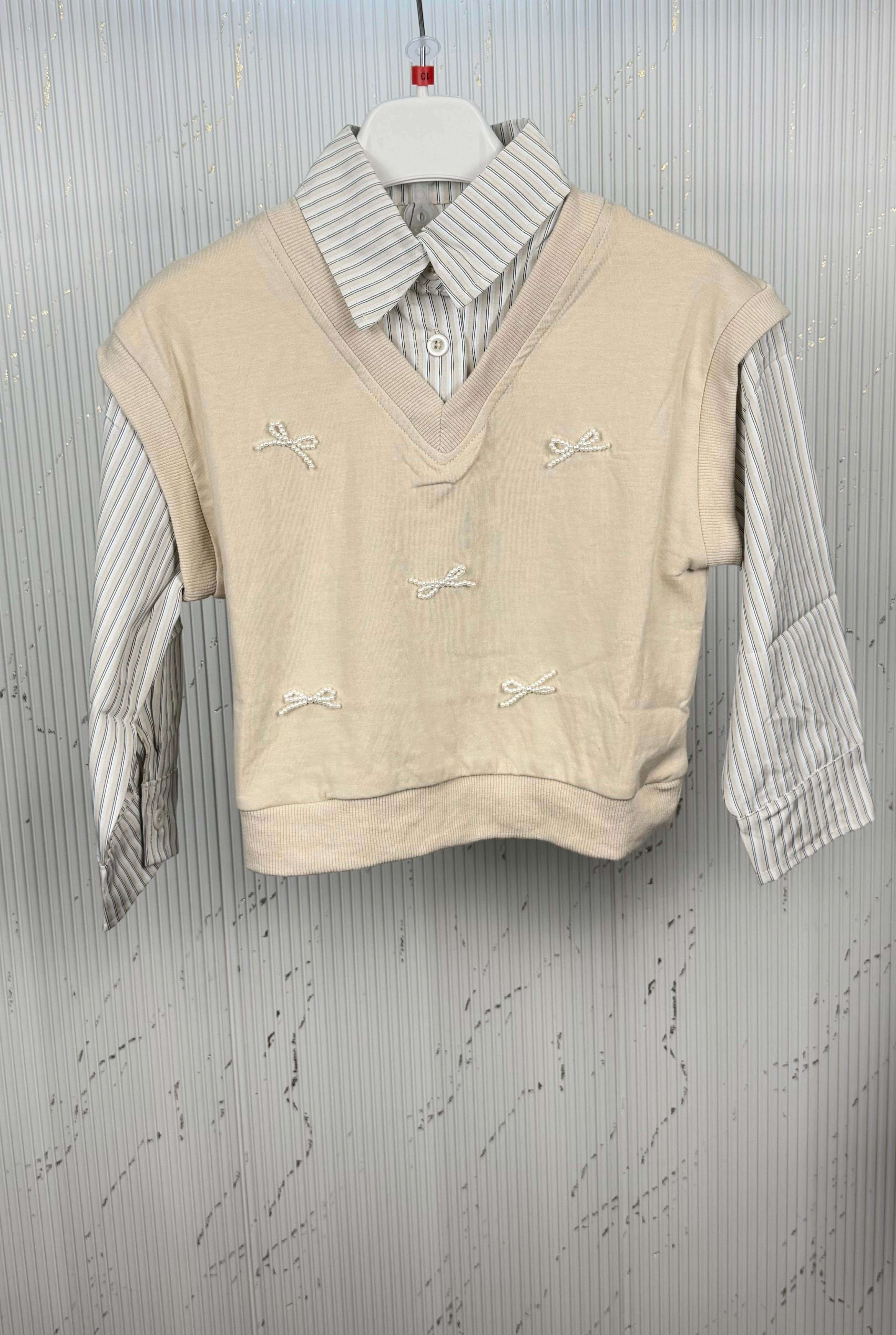 Camicia bambina con golfino 🎀