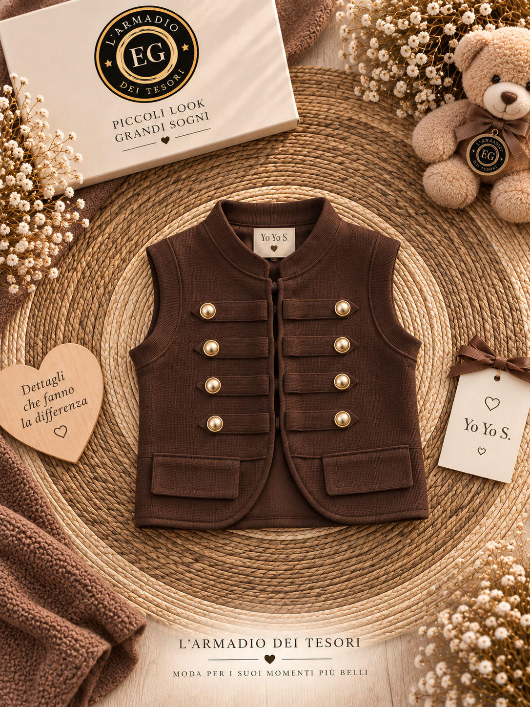 MAGLIA BAMBINA GILET BOTTON