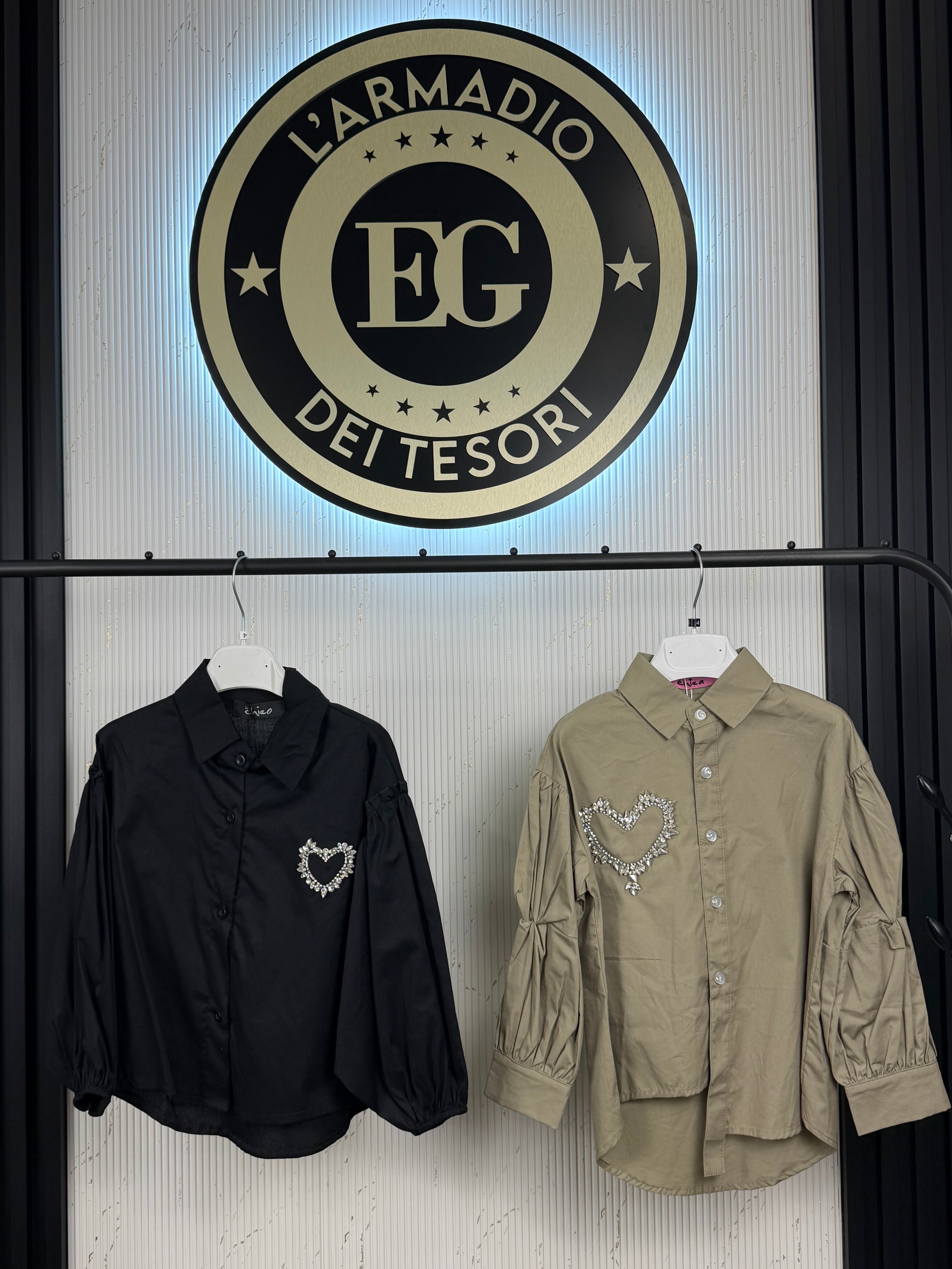 Camicia bambina cuore