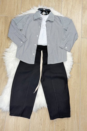 Pantalone bambino ballon tessuto