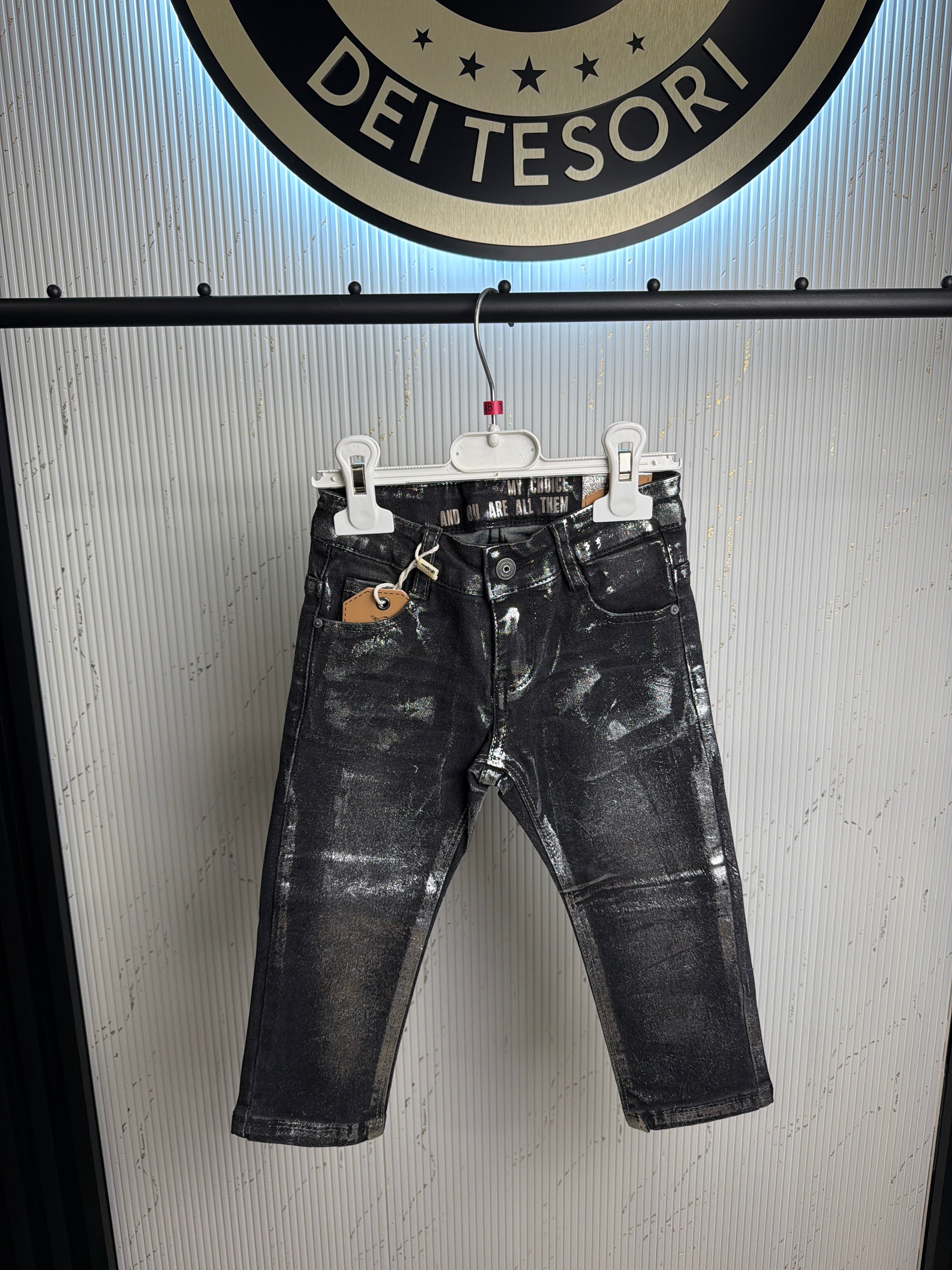 Jeans neonato cromo