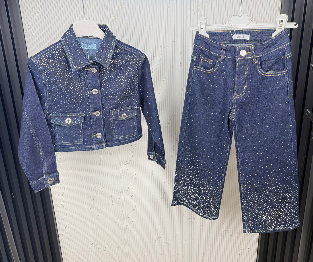 Completo bambina JEANS DIAMOND