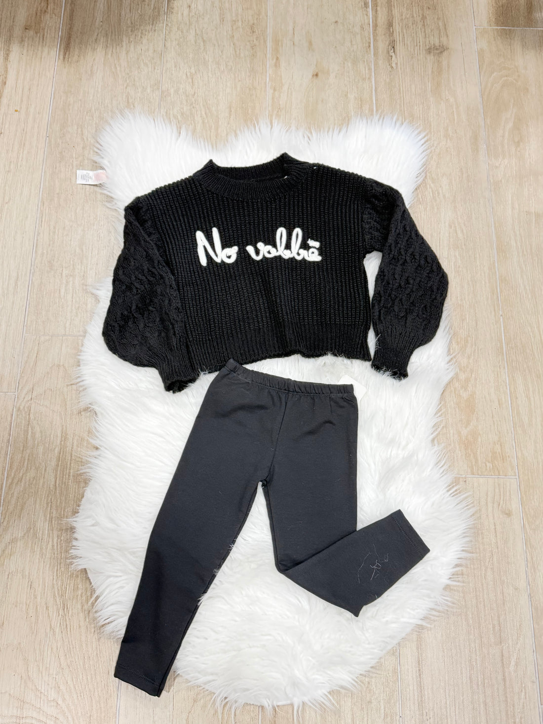 Leggins bambina in cotone felpato