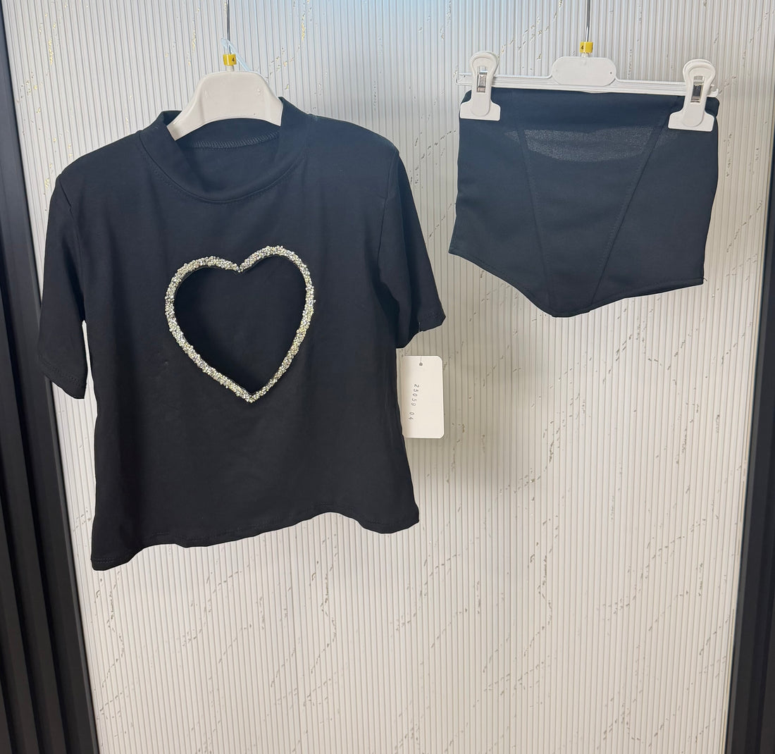 Maglia bambina Cuore con corpetto