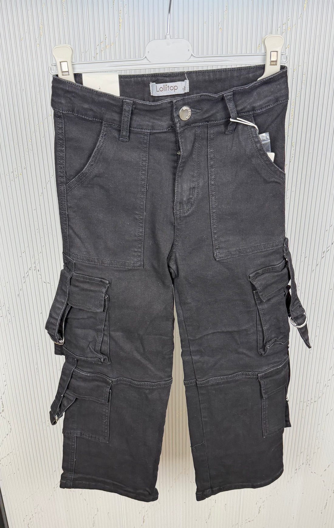 Jeans bambina cargo