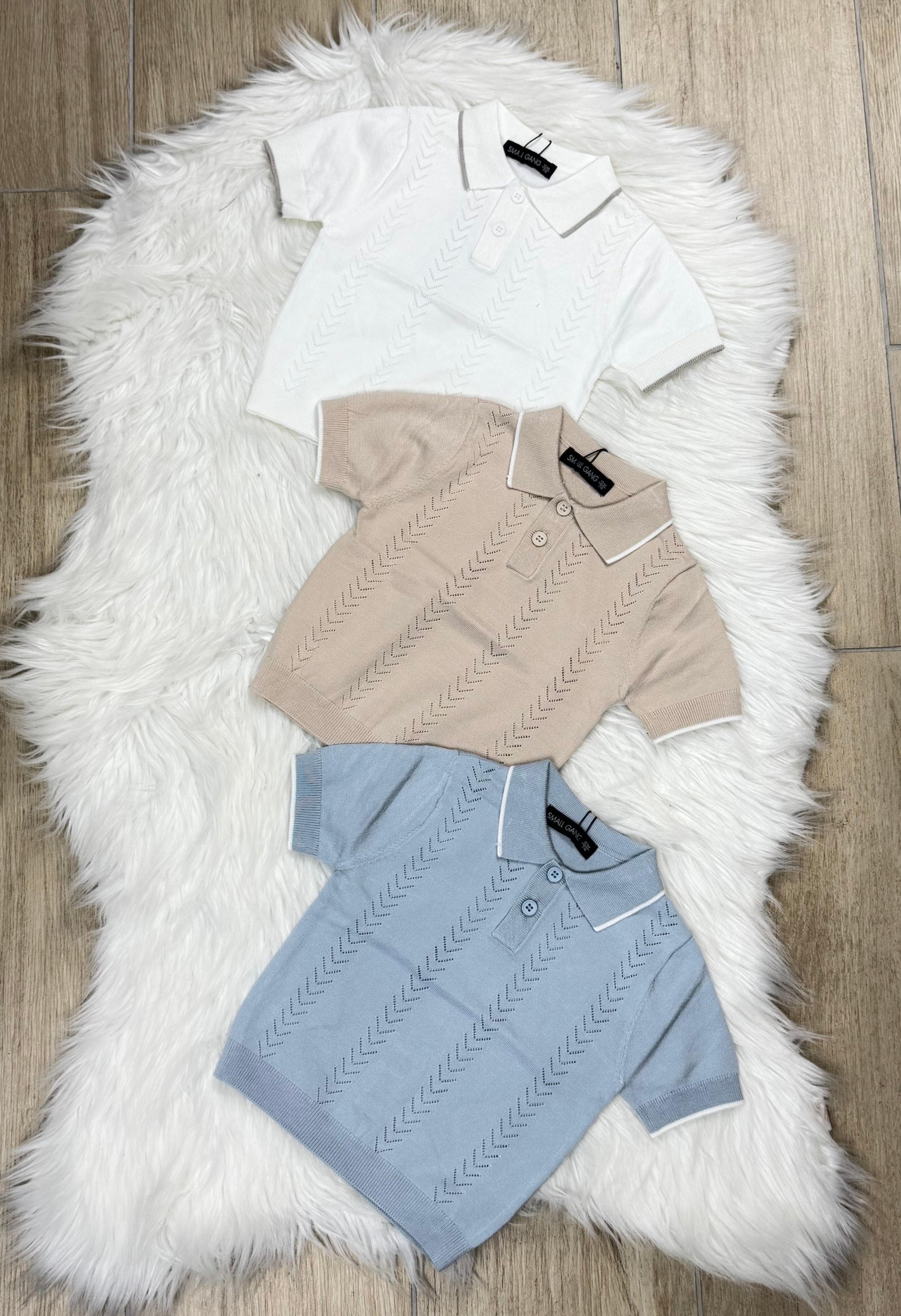 Maglia neonato polo in filo