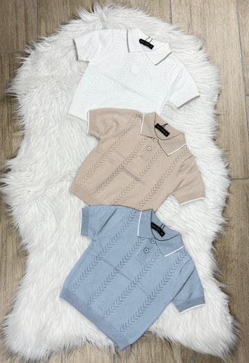 Maglia neonato polo in filo