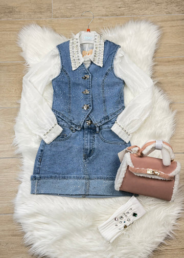 Completo bambina diamond jeans