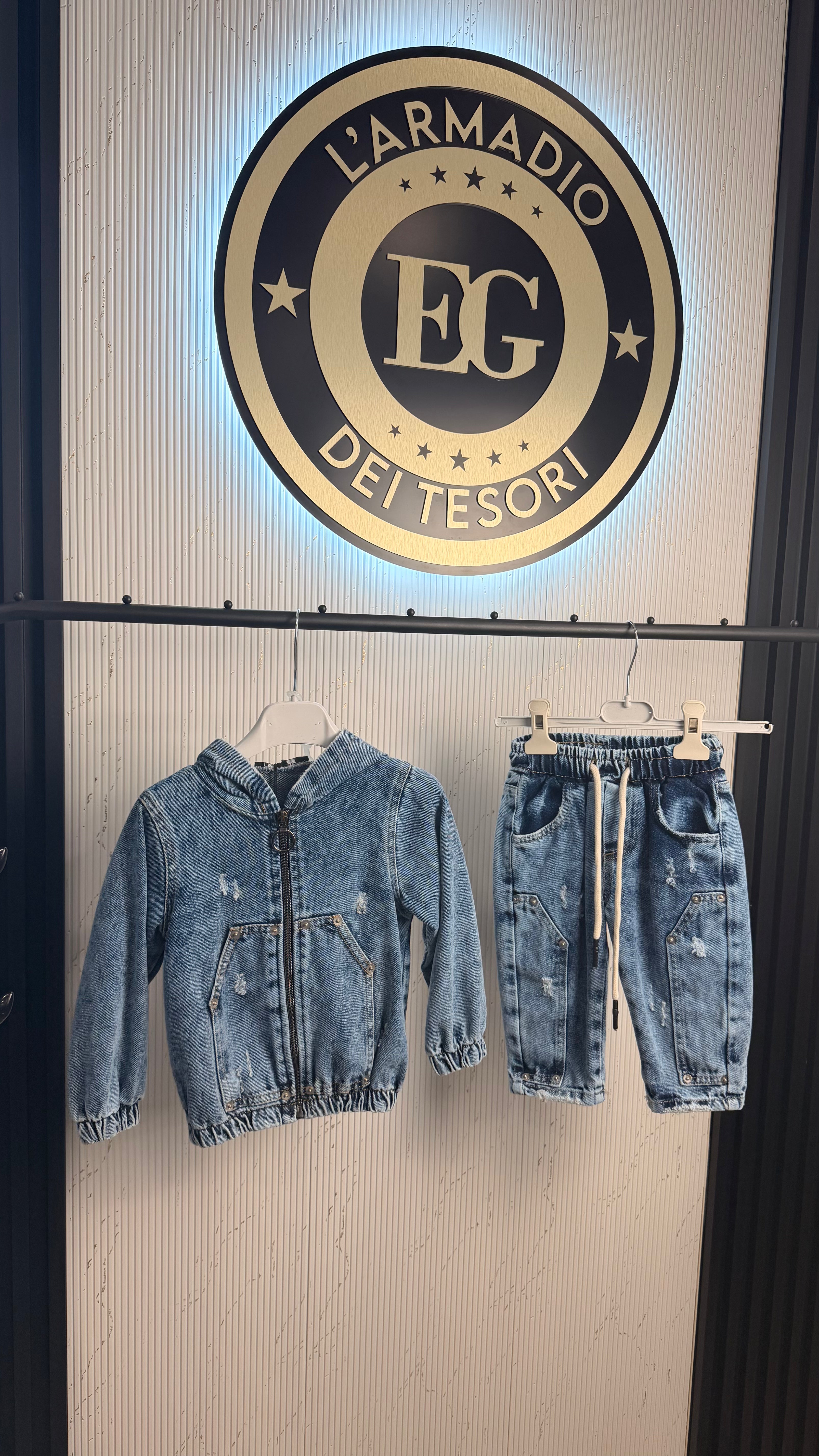 Completo neonato coordinato jeans chico