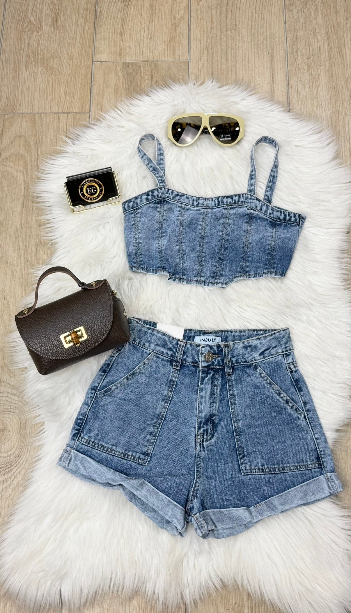 COMPLETO BAMBINA TOP JEANS