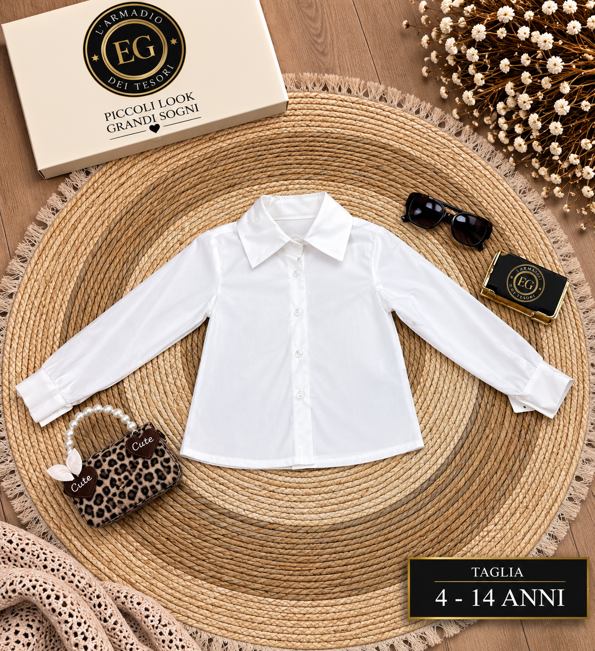 CAMICIA BAMBINA WHITE