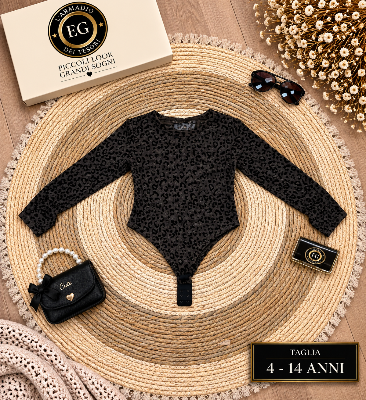 BODY BAMBINA ANIMALIER