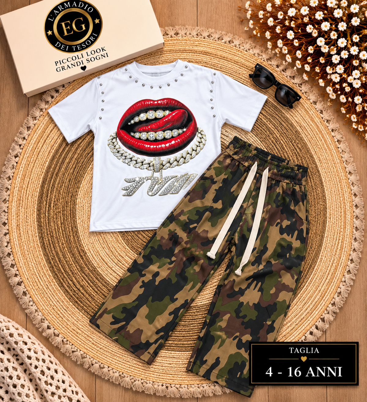 PANTALONE BAMBINO MIMETICO