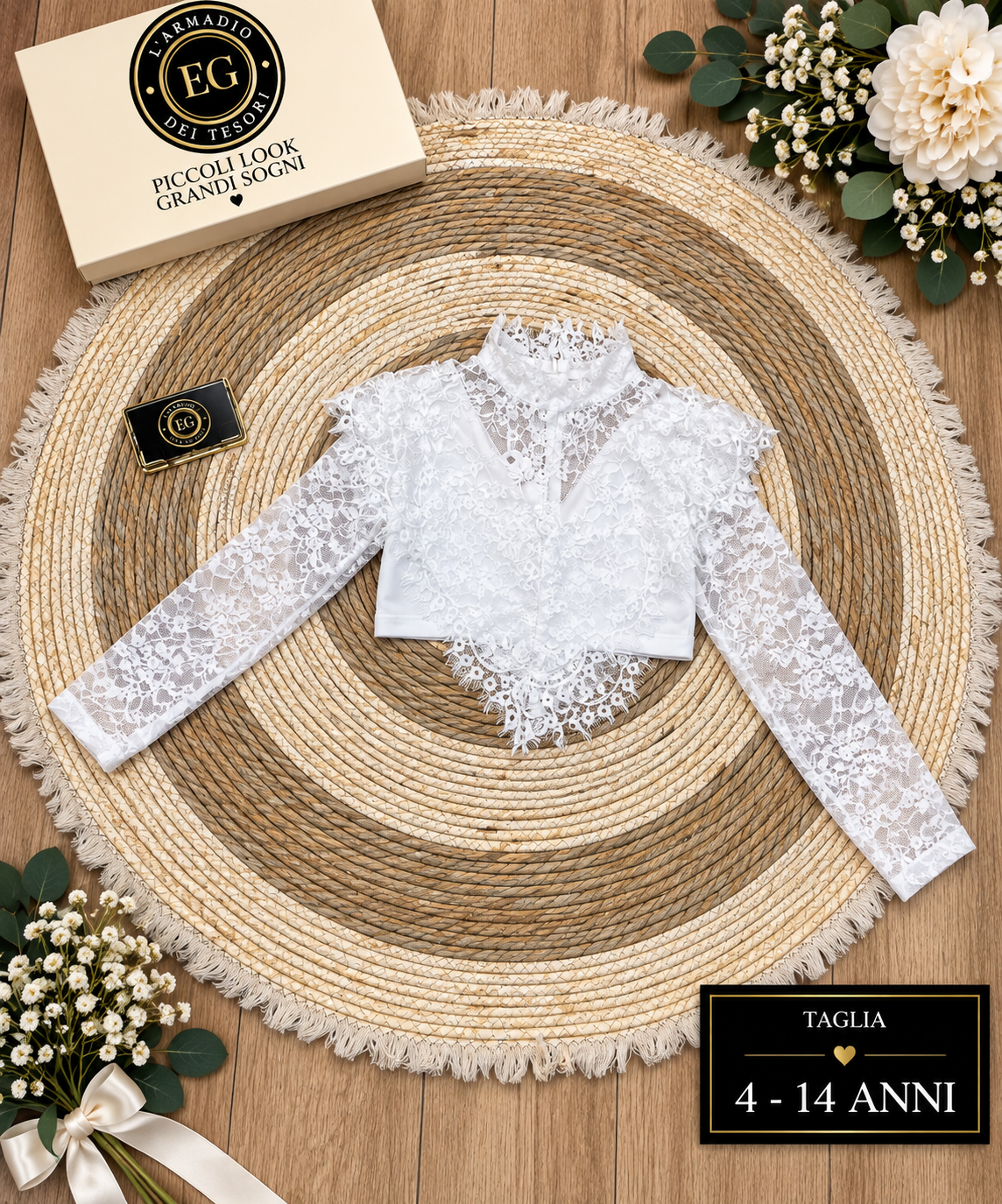 CAMICIA BAMBINA PIZZO