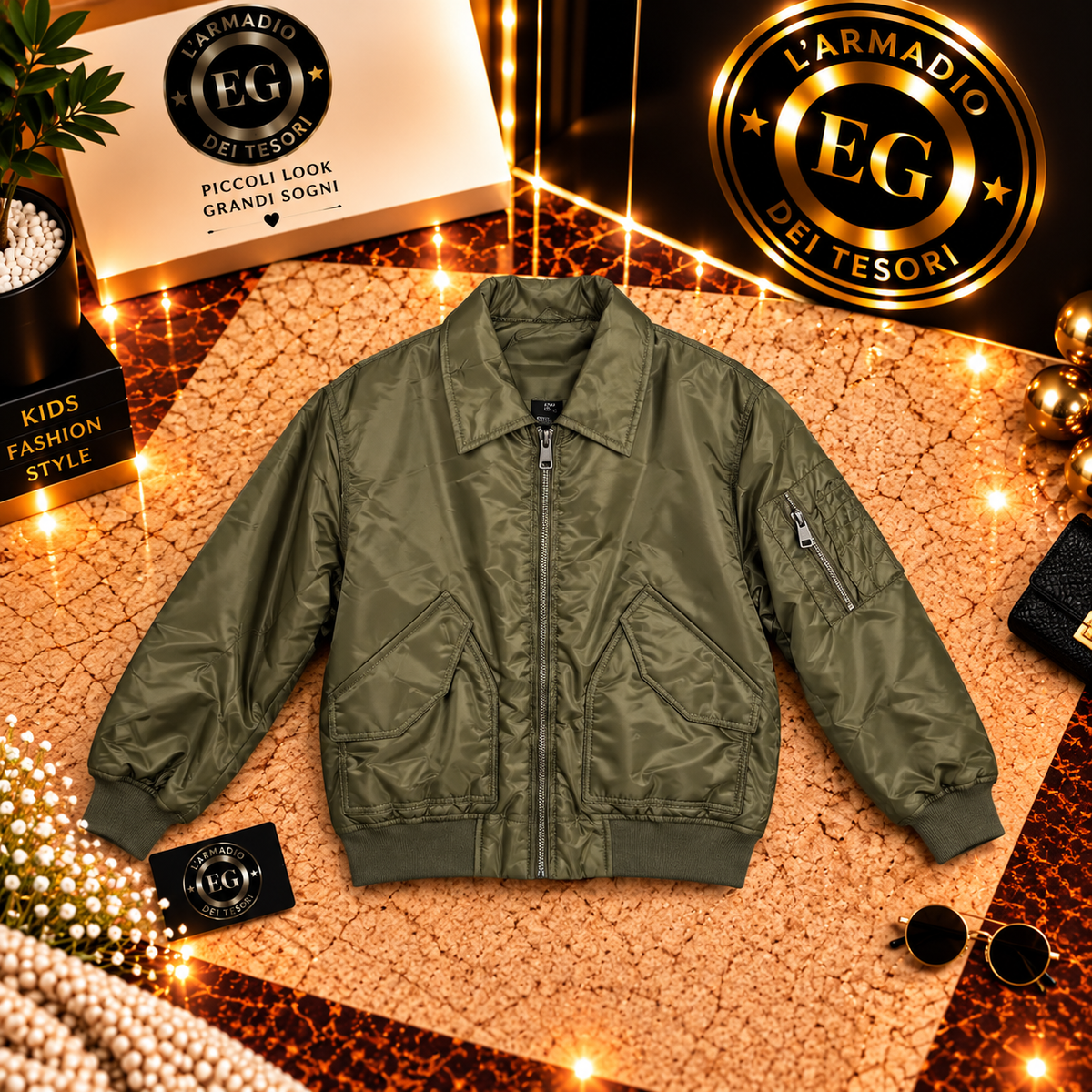 GIUBBINO bambino bomber GREEN