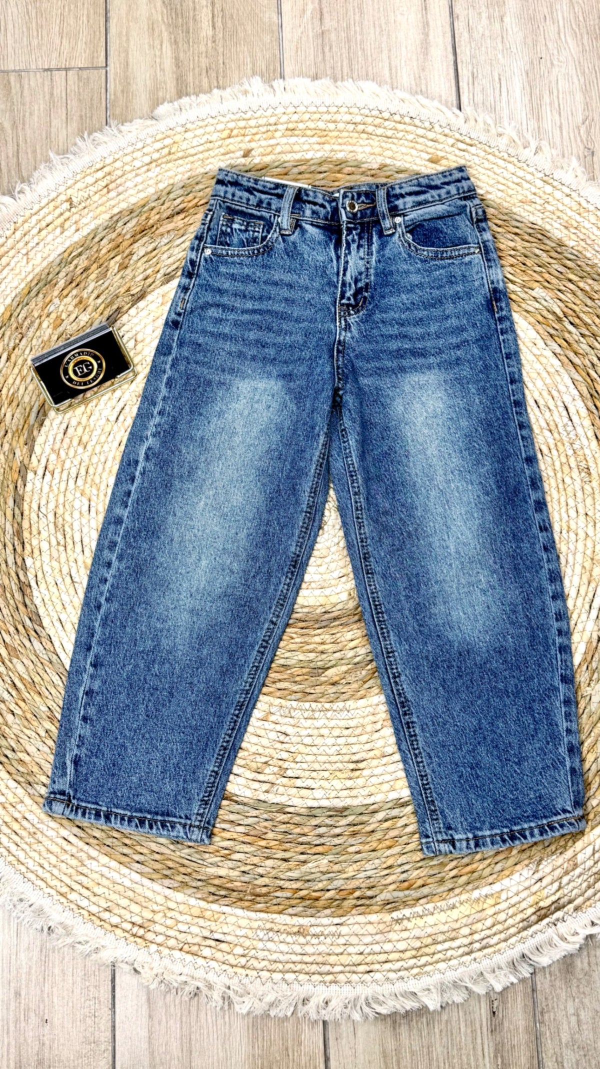 JEANS BAMBINA TASCA ANIMALIER